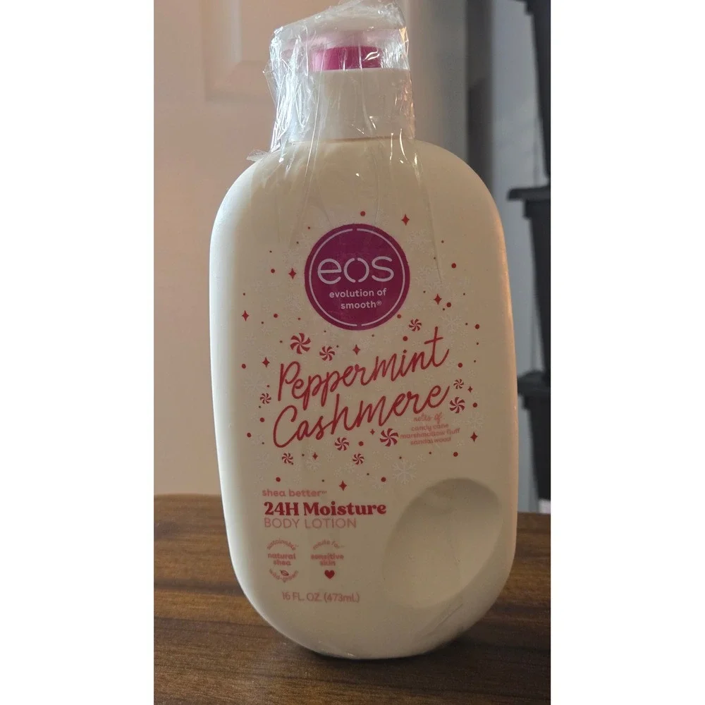 eos Peppermint Cashmere Shea Better 24H Moisture Body Lotion 16oz Pump New